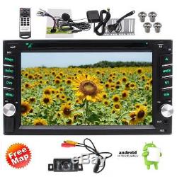 Android Double 2-DIN 6.2 Touchscreen Car Stereo DVD CD GPS Navigation Receiver