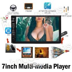 Android Quad Core 7 Double 2DIN GPS Navi WiFi Car Stereo MP5 Radio Player+Cam
