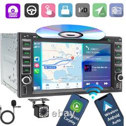 Apple/Android Carplay GPS Car Stereo Radio CD DVD Player 6.2 2 Din Touch Screen