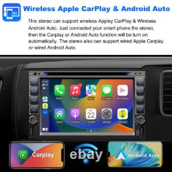 Apple/Android Carplay GPS Radio Double 2Din Car Stereo 6.2 CD DVD Player+Camera
