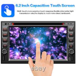 Apple/Android Carplay GPS Radio Double 2Din Car Stereo 6.2 CD DVD Player+Camera
