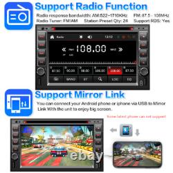 Apple/Android Carplay GPS Radio Double 2Din Car Stereo 6.2 CD DVD Player+Camera