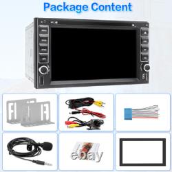 Apple/Android Carplay GPS Radio Double 2Din Car Stereo 6.2 CD DVD Player+Camera