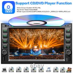 Apple Carplay GPS Car Stereo CD DVD Player 6.2 Double Din Touch Screen BT Radio