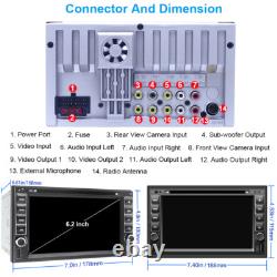 Apple Carplay GPS Car Stereo CD DVD Player 6.2 Double Din Touch Screen BT Radio
