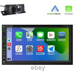 Backup Camera+Double Din 6.9 Touchscreen Car Stereo Multimedia DVD CD Carplay
