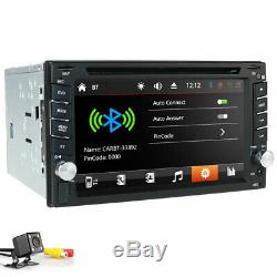 Backup Camera+GPS 6.2 Double 2 Din Car Stereo Radio DVD CD mp3 Player BT SWC