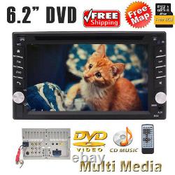 Backup Camera&GPS Double 2Din Car Stereo Radio CD DVD Player Bluetooth + US Map