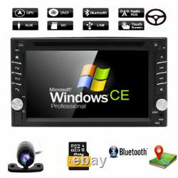 Backup Camera&GPS Double 2Din Car Stereo Radio CD DVD Player Bluetooth + US Map