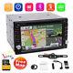 Backup Camera&gps Double 2din Car Stereo Radio Cd Dvd Player Bluetooth With Map