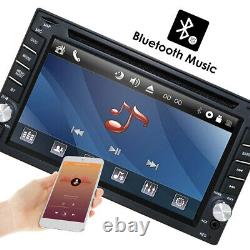 Backup Camera&GPS Double 2Din Car Stereo Radio CD DVD Player Bluetooth with Map