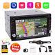 Backup Camera Gps Double 2 Din Car Stereo Radio Cd Dvd Player Bluetooth With Map
