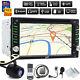 Backup Camera+gps Double Din Car Stereo Radio Dvd Mp3 Player Bluetooth With Map