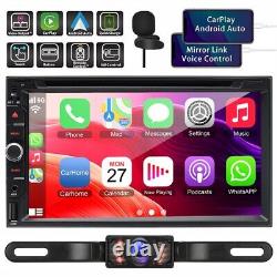 Backup Camera With Touch Bluetooth Radio Double Din 7 Car Stereo DVD Player CD