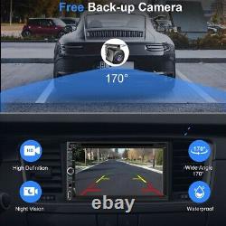 Backup Camera With Touch Bluetooth Radio Double Din 7 Car Stereo DVD Player CD