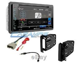 BLUETOOTH GLASS PANEL TOUCHSCREEN DOUBLE 2 DIN CAR STEREO RECEIVER W INSTALL KIT