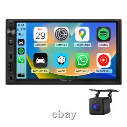 CAM+7 Double Din 2DIN Car Stereo with Apple Carplay Android Auto Play MP5 Radio