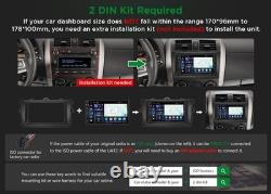 CAM+7 IPS Double 2 Din Car Stereo Radio CarPlay Android 13 GPS Sat Navi WiFi BT