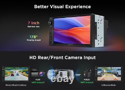 CAM+DVR+7IN Double 2Din In Dash Car Stereo with Carplay Android Auto 13 Bluetooth