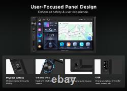 CAM+DVR+7IN Double 2Din In Dash Car Stereo with Carplay Android Auto 13 Bluetooth