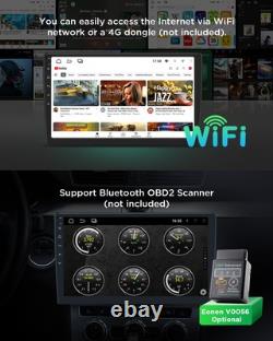 CAM+DVR+OBD+Android 10.1 Double Din Car Stereo CarPlay Radio GPS WiFi IPS Touch