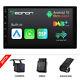 Cam+dvr+obd+android Double Din 7 Ips Car Stereo Carplay Radio Gps No Dvd Player