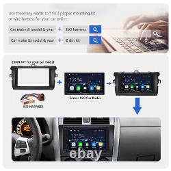 CAM+Double 2 Din 7 QLED Touch Screen Android Auto Car Audio Stereo GPS Radio FM