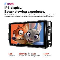CAM+Double DIN 8Android 12 Car Stereo Radio GPS CarPlay for Chevy GMC Chevrolet