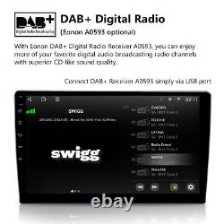 CAM+Double DIN Rotatable 10.1 IPS Android Auto Car Stereo Radio GPS CarPlay DSP
