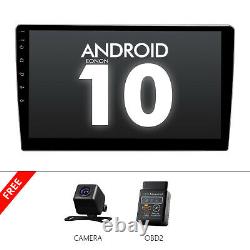 CAM+OBD+10.1Android 10 Double 2 Din Car Stereo GPS Navigator Radio DAB+ CarPlay