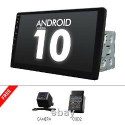 CAM+OBD+10.1 Android10 Car Stereo GPS Double 2Din Carplay WIFI USB 1024600 IPS