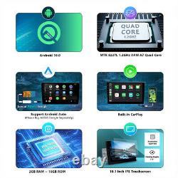 CAM+OBD+10.1 Android10 Car Stereo GPS Double 2Din Carplay WIFI USB 1024600 IPS