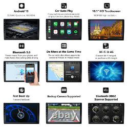 CAM+OBD+Android 10 Double Din 10.1 Best Car Stereo Apple CarPlay Radio GPS Navi