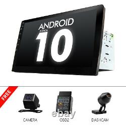 CAM+OBD+DVR+ Universal Android 10 Double Din 10.1 Car Stereo GPS Navi Radio USB