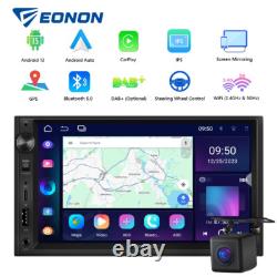 CAM+Wireless CarPlay Android 13 Auto 7 IPS Double 2 DIN Car Stereo Radio GPS BT