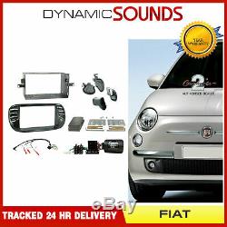 CTKFT02 Car Stereo Double Din Fascia Steering Fitting Kit For FIAT 500 07-15
