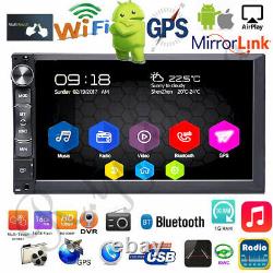 Camera + 7 Android 8.1 Double 2Din Car Stereo Radio GPS Wifi Mirror Link Player