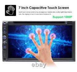 Camera+7 Touch Screen Double 2Din Car Stereo Radio DVD CD USB Player Bluetooth