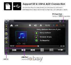 Camera+7 Touch Screen Double 2Din Car Stereo Radio DVD CD USB Player Bluetooth