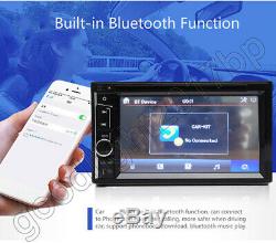 Camera+Double 2Din Car DVD Stereo Touch Screen Radio Mirrorlink For GPS Navi Map