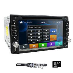 Car GPS Double 2Din Stereo Radio CD DVD Player BT with Map+Camera For Universal