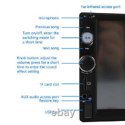Car MP5 Player Double 2DIN Bluetooth Touch Screen Stereo Radio USB AUX Camera US