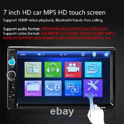 Car MP5 Player Double 2DIN Bluetooth Touch Screen Stereo Radio USB AUX Camera US