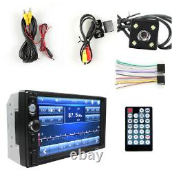 Car MP5 Player Double 2DIN Bluetooth Touch Screen Stereo Radio USB AUX Camera US