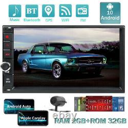 Car Radio Apple/Andriod Carplay BT Car Stereo 7 Touch Screen Double 2Din+Camera