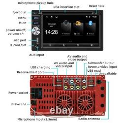 Car Stereo 6.2 Double DIN CD DVD MP5 Carplay FM AM Radio WMA AUX TF +Camera MIC