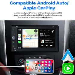 Car Stereo Apple Carplay Bluetooth Radio Double 2 Din 6.2 CD DVD Player Camera