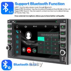 Car Stereo Bluetooth Carplay GPS Navi Radio Double 2 Din 6.2 CD DVD Player AM
