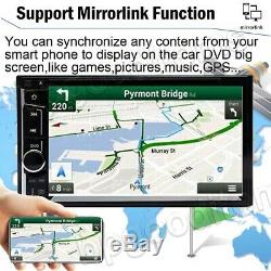 Car Stereo Bluetooth Radio 2 Din CD DVD Player MirrorLink For GPS Navigation+Cam