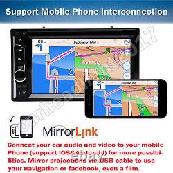 Car Stereo Bluetooth Radio 2 Din CD DVD Player MirrorLink For GPS Navigation+Cam